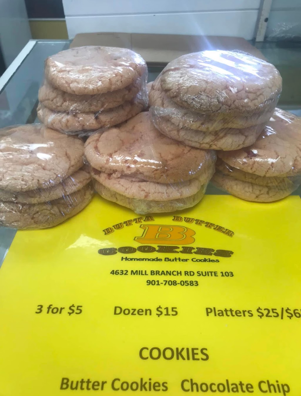 Butta Butter Cookies | 4632 Millbranch Rd #103, Memphis, TN 38116, USA | Phone: (901) 708-0583